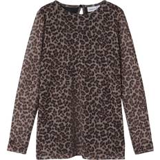 Leopard Bluser & Tunikaer Børnetøj Name It Bluser T-shirts - Brun/Sort