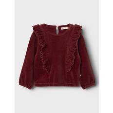 Velour Overdele Lil'Atelier Name It Bluse - Rød
