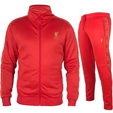 Men - Red Suits Liverpool FC Mens Tracksuit Jacket Pants Set - Red