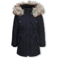 Kapuze mit Fell Jacken Kids Only Iris Fur Parka - Night Sky (15245678-2079)