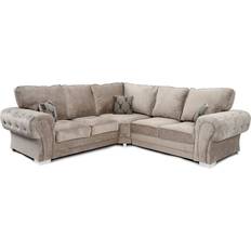 Beige corner sofa Furnishings For Less UK Milan Mink Sofa 245cm 3pcs 5 Seater