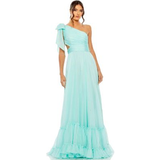 Tiered One Shoulder Ruched Gown