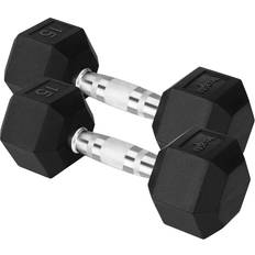 Yes4All Dumbbells Yes4All Chrome Grip Hex Dumbbells 15 lbs