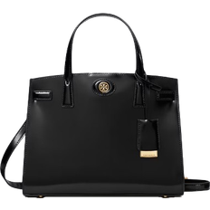 Tory Burch Small Robinson Spazzolato Satchel - Black