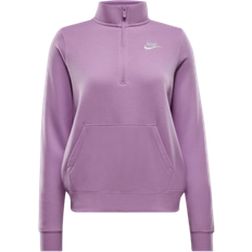 Nike Women's Sportswear Club Fleece 1/2-Zip Sweatshirt - Beyond Pink/White