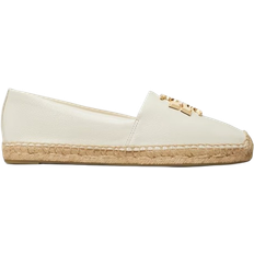 Leather Espadrilles Tory Burch Eleanor Espadrille - Light Cream