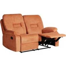 2-sits - Recliner Soffor Beliani Modern Recliner Tyg 2-Sits Orange Bergen Soffa 2-sits