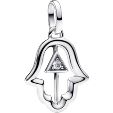 Pandora charm Pandora Hamsa Hand Medallion Charm - Silver/Transparent
