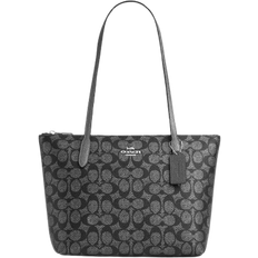 Coach Fiona Zip Tote Bag In Signature Canvas - Silver/Gunmetal Multi