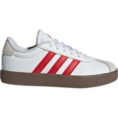 adidas VL Court 3.0 Kids Trainers - Cloud White/Better Scarlet/Grey One 36