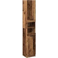 Holz Wandschränke vidaXL Badschrank Altholz-Optik 32 x 34 x 188,5 cm