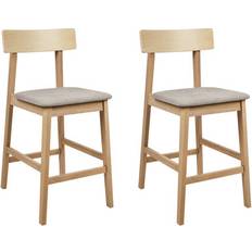 Beliani Bar Chair Set Of 2 Seating Stool 2pcs