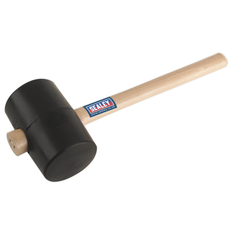 Wooden Grip Rubber Hammers Sealey RMB250 Rubber Hammer