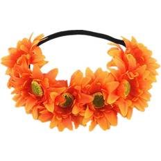 Green Headbands ABB Boho Sunflower Crown Hair Accessory