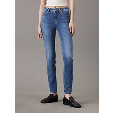 Calvin Klein Dame Bukser & Shorts Calvin Klein Mid Rise Skinny Jeans - Mid Blue