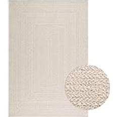Jute matta 140 x 200 vidaXL Zizur Gräddvit Matta 140x200 cm Beige