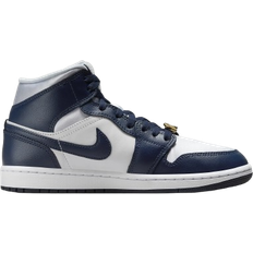 Red blue white jordans Nike Air Jordan 1 Mid SE W - Football Grey/White/Gym Red/Midnight Navy