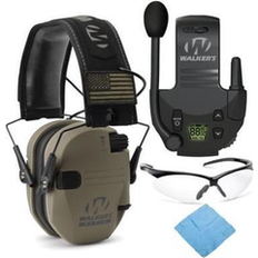 Hunting Hearing Protections Walkers Walkers Razor Slim Electronic Muff (FDE Patriot) with Walkie Talkie and Glasses