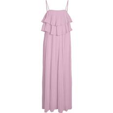 Lila - Långa klänningar Vila Vichiffan Singlet Pleat Dress - Charmerande Orkidé