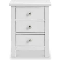 Roseland Furniture Cornish White Bedside Table 32x42cm