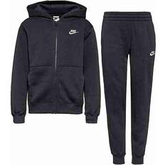 Girls - Sportswear Garment Tracksuits NIKE Big Kid's Sportswear Club Fleece Tracksuit - Black/White (FD3114-010)