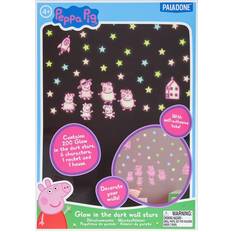 Greta Gris Barnrum Paladone Peppa Pig Glödande Väggdekal Stjärnor 208 St
