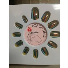 Lime Crime Authentic Pop On Nails - Iridescent Green/Pink