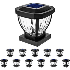 Garden & Outdoor Environment Home Zone Security Solar Post Cap Lights 3.5 x 3.5 in 12-Pack