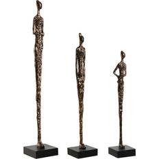 Grey Figurines Home ESPRIT Modern Decorative Figure 11.5 x 11.5 x 70 cm Figurine