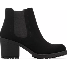 Cheap Women Ankle Boots Sun + Stone Morghan - Black Micro