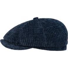 Stetson Corduroy Jersey Flat Cap - Navy