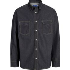 Kort ærme Skjorter Jack & Jones Wide Fit Denimskjorte