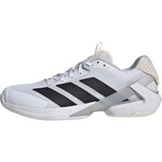 Grau Schlägersportschuhe adidas Adizero Ubersonic 5 Hard Court Shoes - Weiß