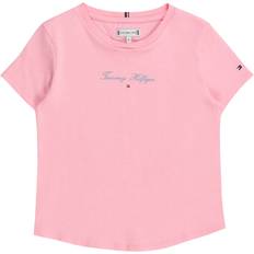 Lastenvaatteet Tommy Hilfiger Girls Cotton Script Logo T-Shirt - Pink