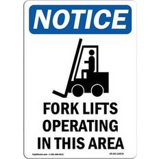 Office Supplies OSHA Notice Sign 10 x 14 in Fork Lifts Operating