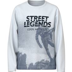 Hvid Bluser & Tunikaer Name It Bluse - Bright White/Street Legends