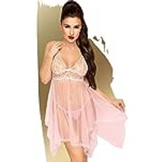 Rosa Negligéer Penthouse Babydoll Nattdocka - Rosa