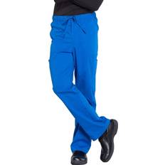 5XL Work Pants Cherokee Men's Scrub Pant Tapered Leg Fly Front Cargo Pant - Royal