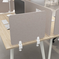 Room Dividers Bush Desktop Privacy Screen 22W Beige Room Divider