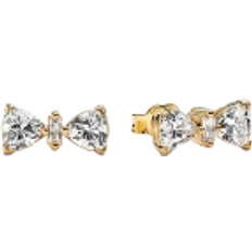 Pandora Earrings on sale Pandora Sparkling Bow Stud Earrings - Gold/Transparent