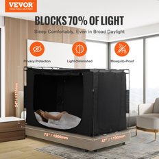 VEVOR 3 Doors Breathable Bed Tent 70% Blackout