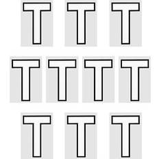 Letter T Patches 2 Inch White 10pcs