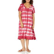 Avenue Dresses Avenue Plus Size X BCK Knit Td Dress - Red Spring Tie Dye