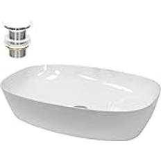 Tvättställ & Handfat ECD Germany Keramik Oval Tvättställ 605 x 380 x 140 mm