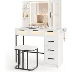 Costway Makeup Vanity Desk White Dressing Table