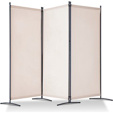 Beige Room Dividers Ebern Designs 3 Panel Beige Room Divider