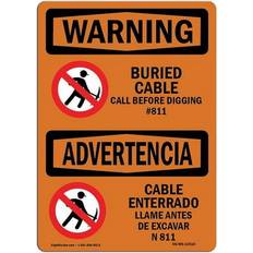 Multicoloured Workplace Signs SignMission Osha Warning Sign Buried Cable Call