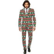 OppoSuits Herrar - Jul Maskerad Dräkter & Kläder OppoSuits Festive Green Kostym