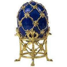 Blue Jewelry Boxes Imperial faberge swan egg jewelry box in blue blue