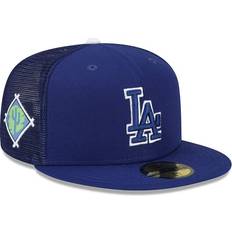 Sports Fan Apparel New Era LA Los Angeles Dodgers 59FIFTY Low Profile 2022 Spring Training Trucker Fitted Cap, Hat (7 5/8) Blue White